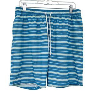 Bonobos Striped Recycled Swim Trunks Mens M 9 Inch Inseam‎ UPF 50+ Drawstring